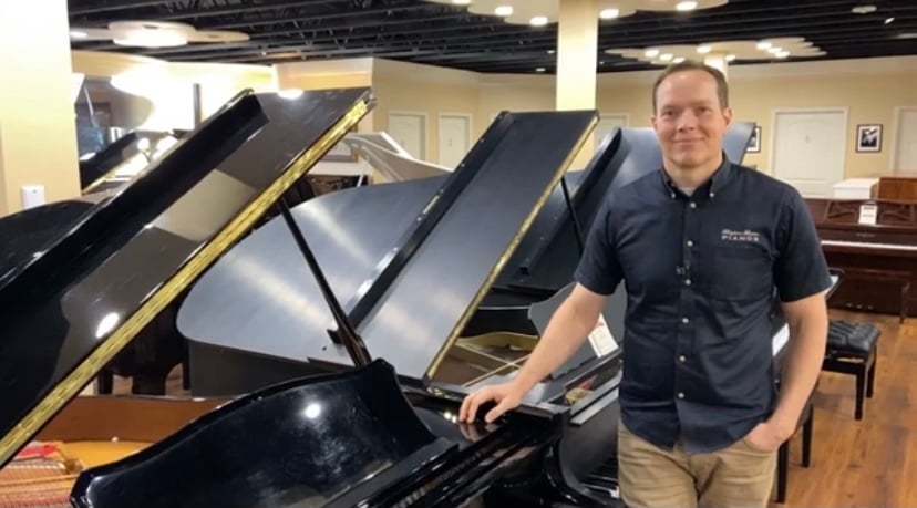 Image 2 of 2017 Knabe Grand / Polished Ebony / 5'4" with QRS Self Playing System