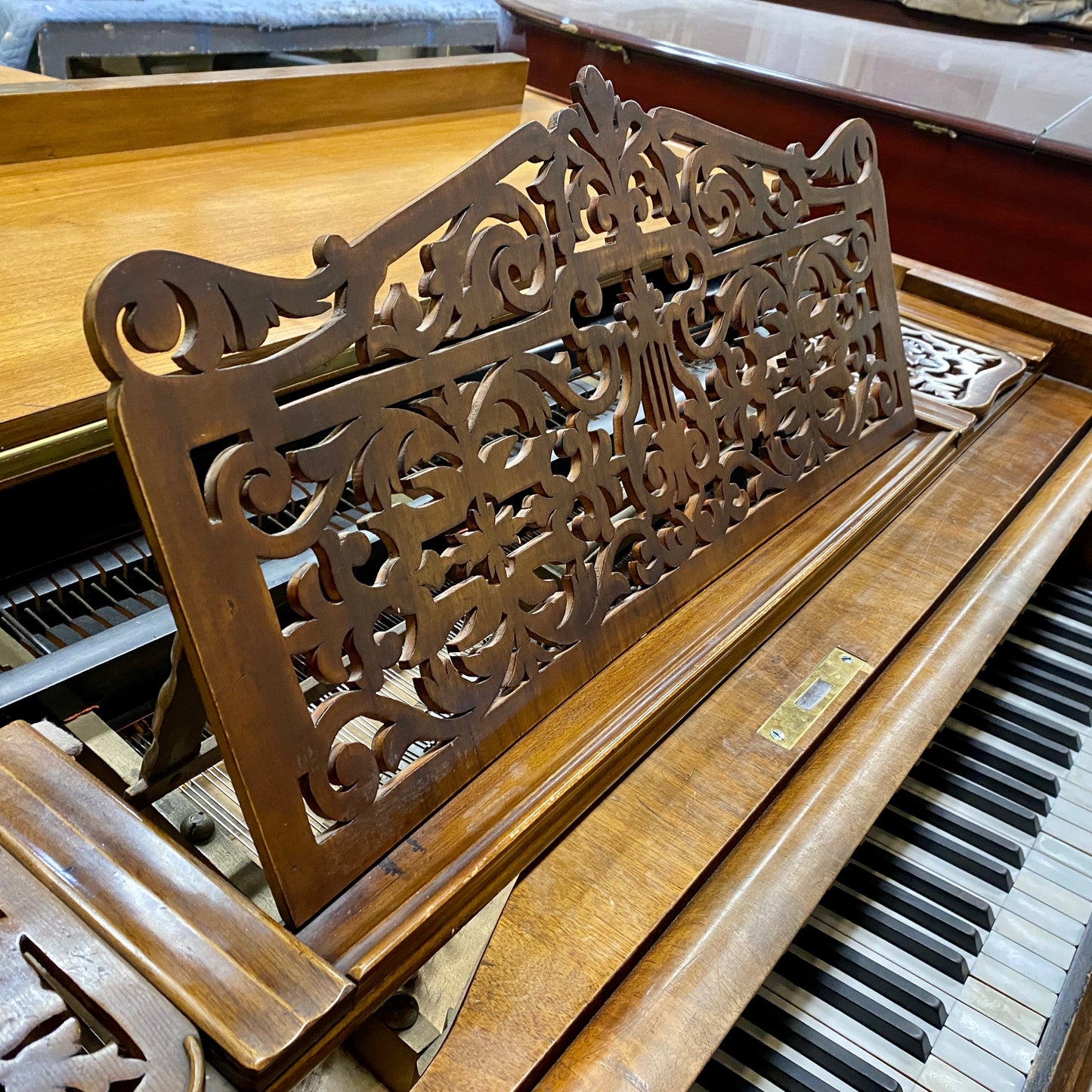 Image 6 of Unique Vienese Action - Straight Strung - An Artifact of Piano History! with QRS Self Playing System