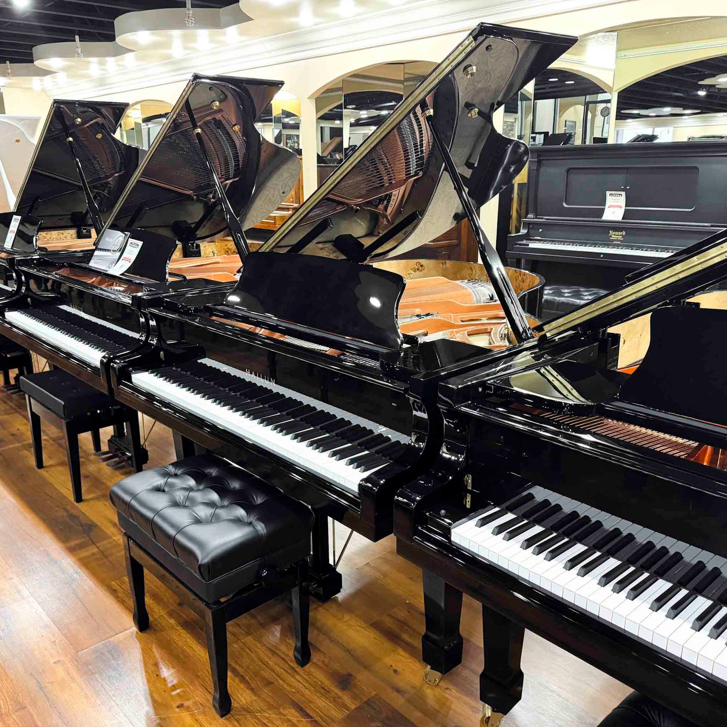 SOLD Hailun 178 5'10" Polished Black Grand Piano with Self Playing System
