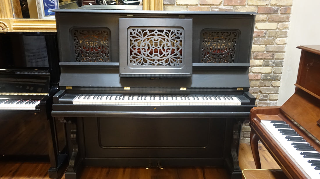 The Piano Buying Blog - Just Out of the Shop!  1885 Harvard Upright Piano! $7395