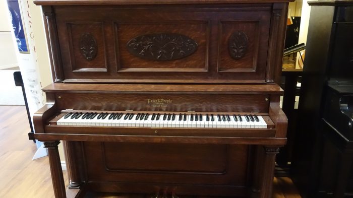 The Piano Buying Blog - Just Out of the Shop!  1909 Price & Teeple Upright Piano!
