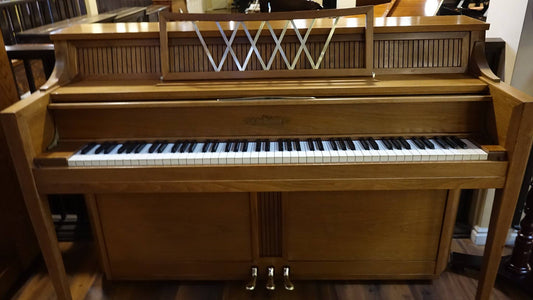 Piano Restoration Blog - Refurbished Chickering Console Piano - (Brigham is a little excited about this one!)