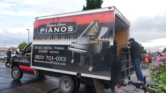 PIANO DELIVERY WITH A CRANE!