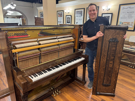 Before & After 1913 Brewster Upright Family Heirloom Rebuild— Heading to Texas!