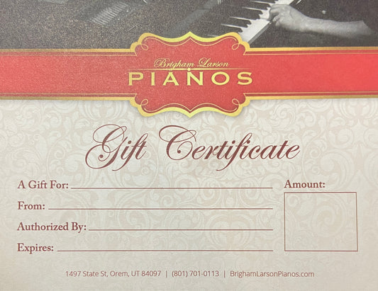The Perfect Gift...certificate