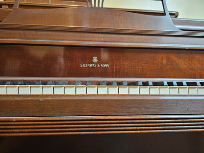 RENTED 1957 Steinway & Sons 41" Wood Finish Console Piano