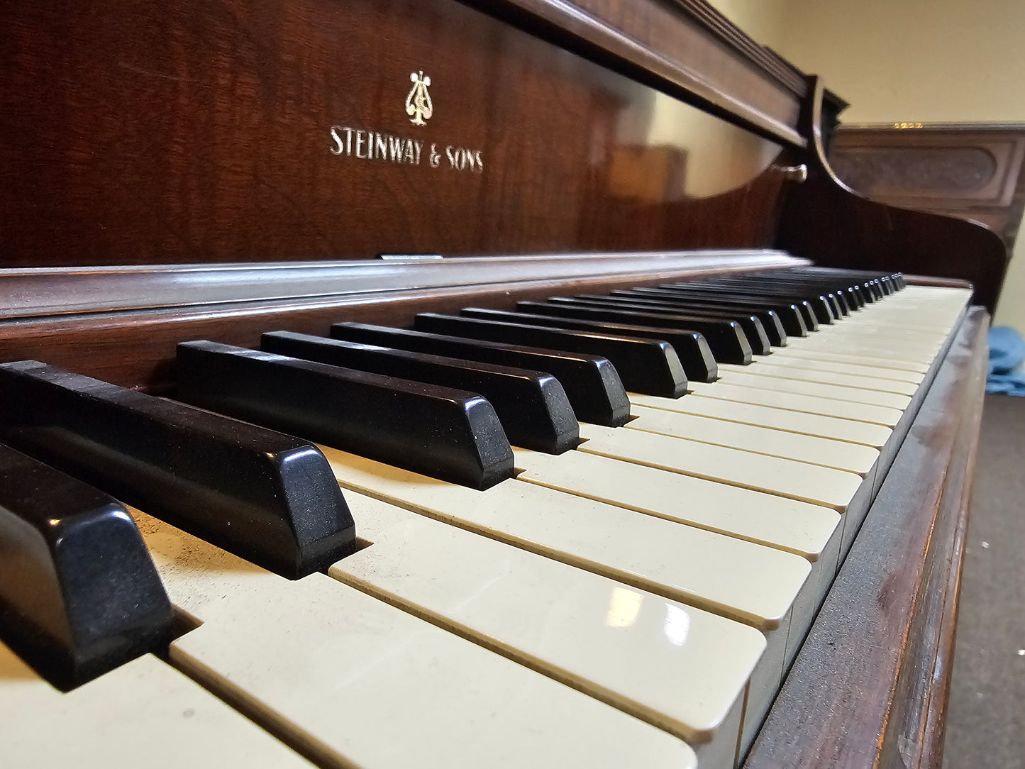 RENTED 1957 Steinway & Sons 41" Wood Finish Console Piano