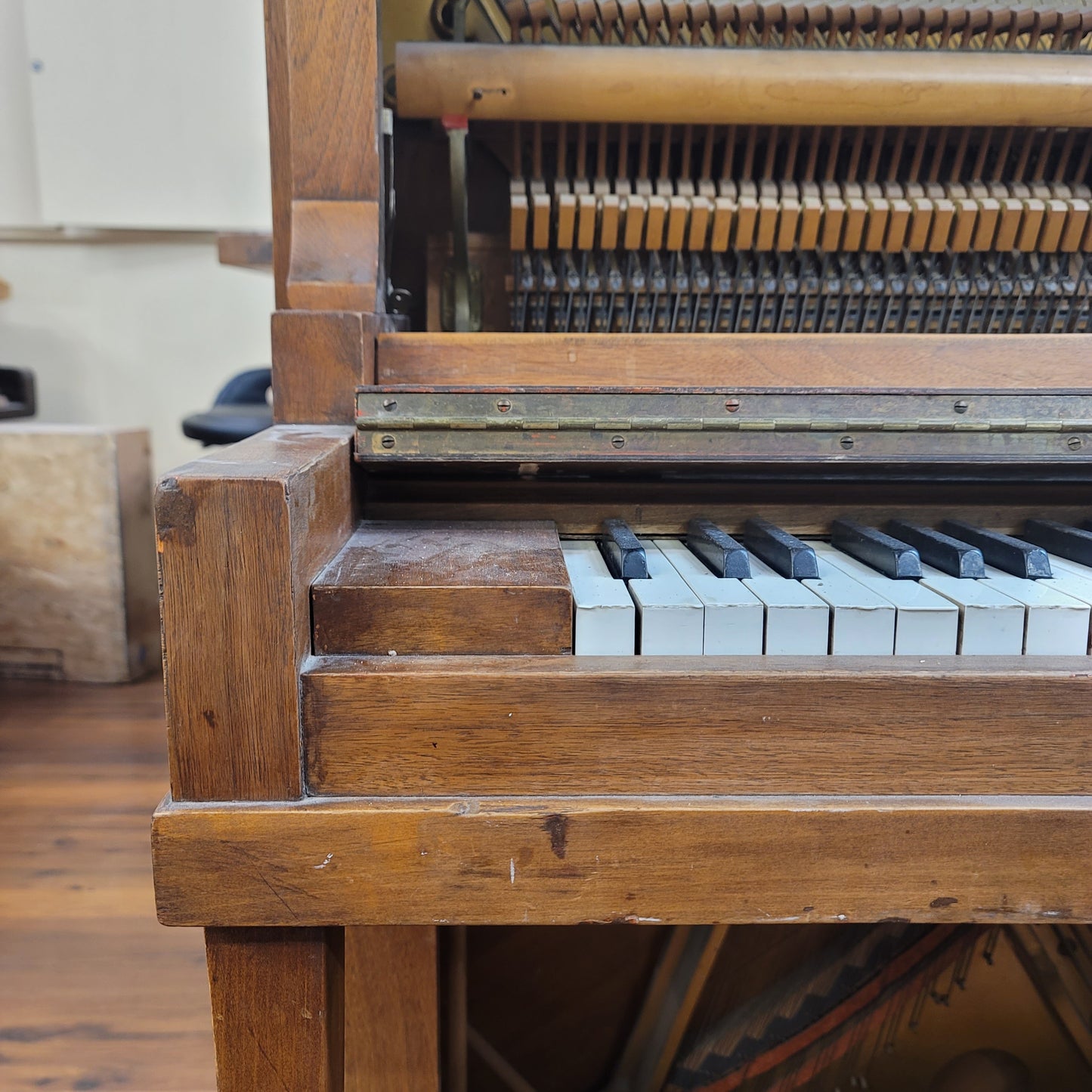 AVAILABLE TO RESTORE: CALL FOR CUSTOM PRICING - 1968 Howard 51" Wood Finish Upright Piano