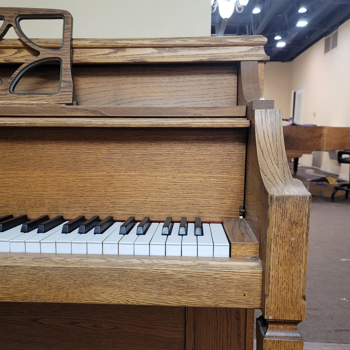 AVAILABLE TO RESTORE: CALL FOR CUSTOM PRICING - 1982 Astin-Weight 42" Oak Console Piano