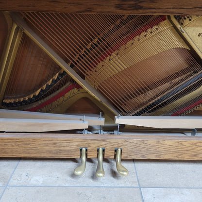 AVAILABLE TO RESTORE: CALL FOR CUSTOM PRICING - 1982 Astin-Weight 42" Oak Console Piano