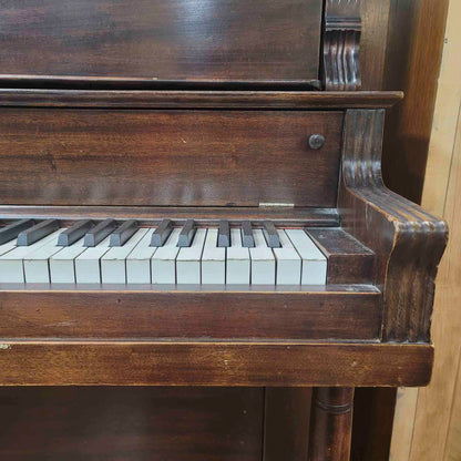 CURRENT SHOP WORK 1908 Werner 57" Wood Finish Upright Piano