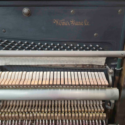 CURRENT SHOP WORK 1908 Werner 57" Wood Finish Upright Piano