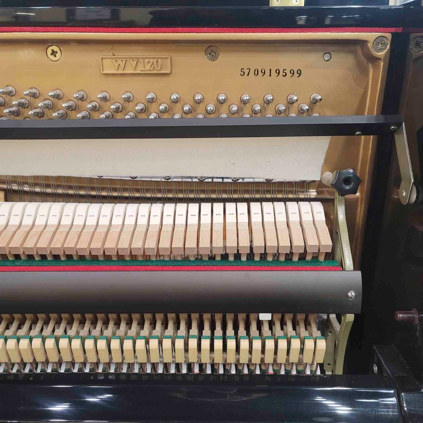 AVAILABLE TO RESTORE: CALL FOR CUSTOM PRICING - 2006 Wyman WV120 47" Polished Black Studio Piano