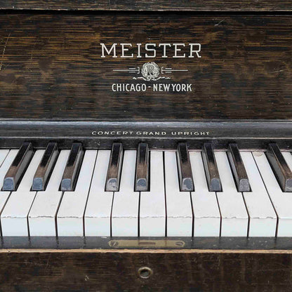 CURRENT SHOP WORK 1913 Meister 57" Wood Finish Commissioned Upright Piano