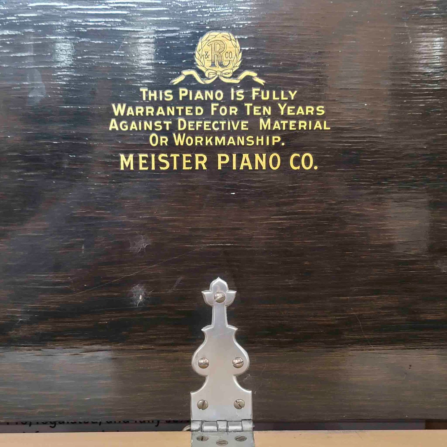 CURRENT SHOP WORK 1913 Meister 57" Wood Finish Commissioned Upright Piano