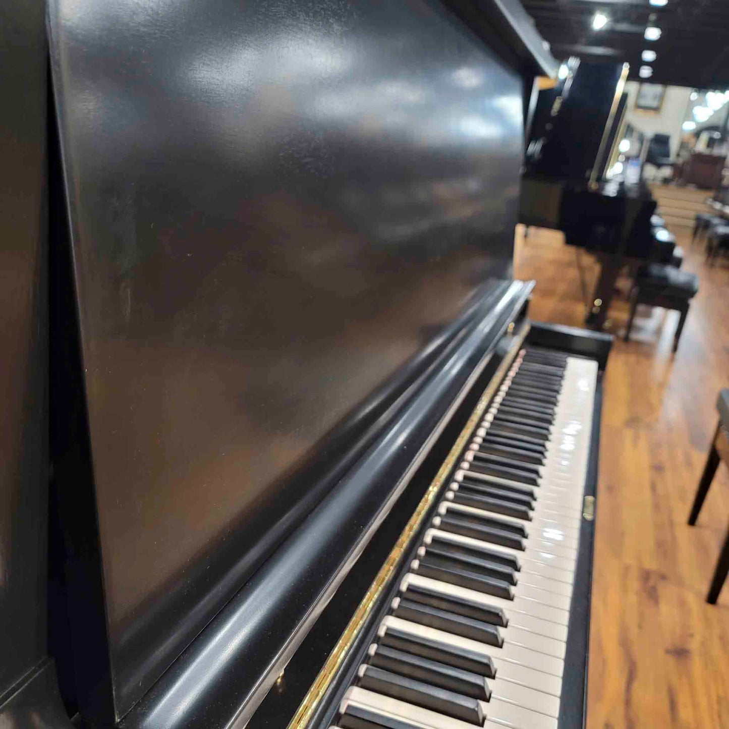1923 Howard 51" Satin Black Upright Piano