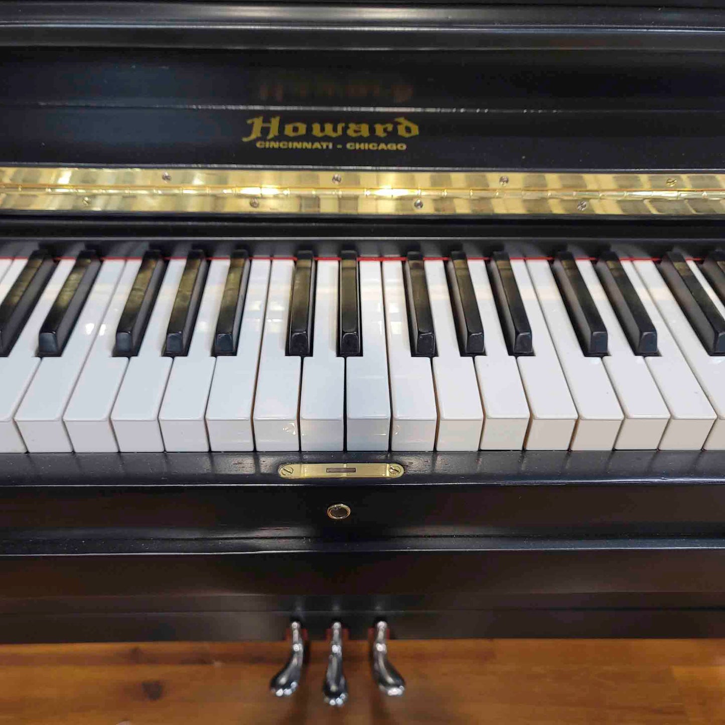 1923 Howard 51" Satin Black Upright Piano