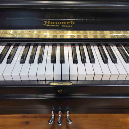 1923 Howard 51" Satin Black Upright Piano