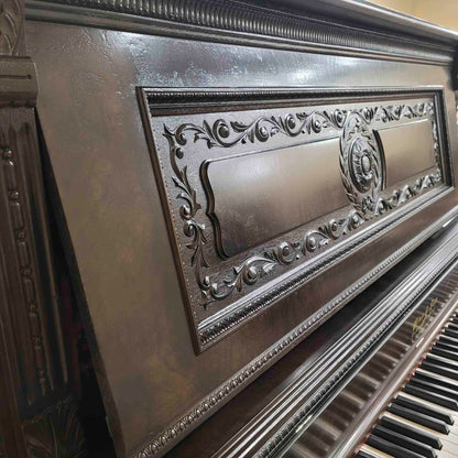 SOLD 1908 Wing & Son 57" Wood Finish Upright Piano