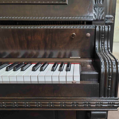 SOLD 1908 Wing & Son 57" Wood Finish Upright Piano