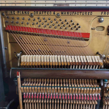 SOLD 1908 Wing & Son 57" Wood Finish Upright Piano