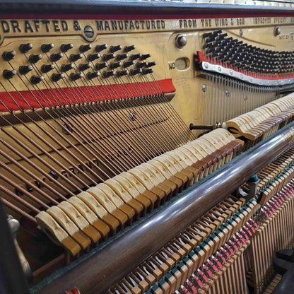 SOLD 1908 Wing & Son 57" Wood Finish Upright Piano