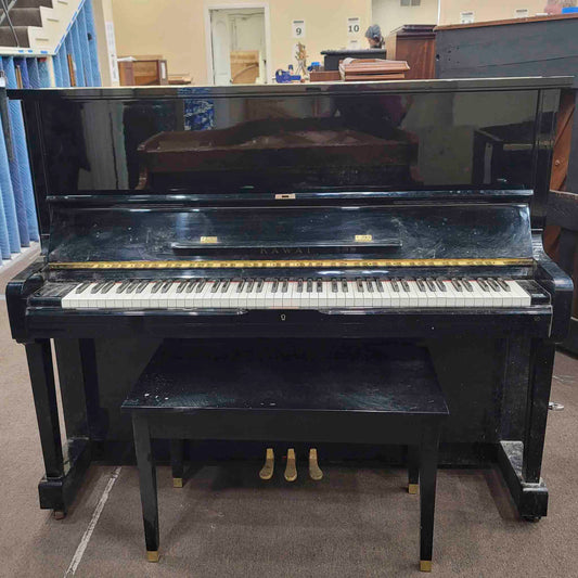 CURRENT SHOP WORK 1991 Kawai NS-20A 48" Polished Black Commissioned Upright Piano