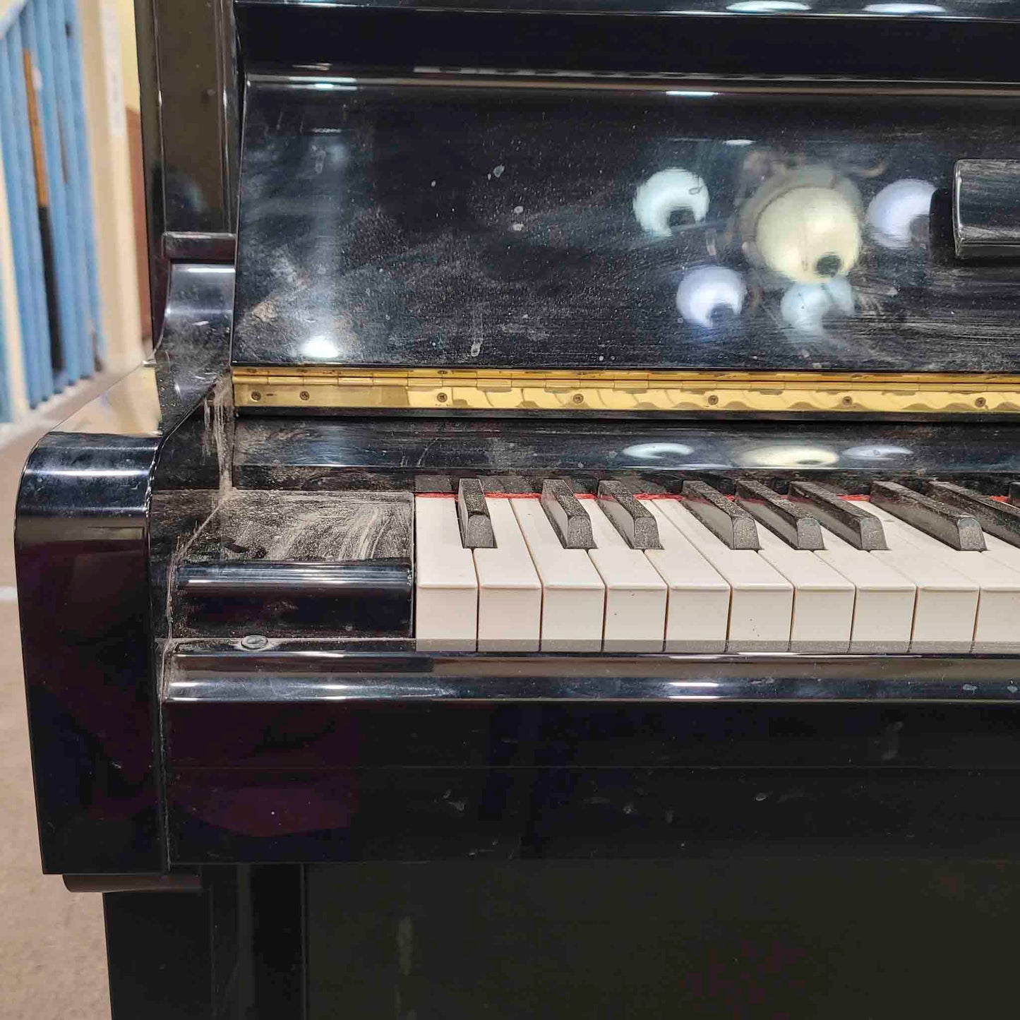 CURRENT SHOP WORK 1991 Kawai NS-20A 48" Polished Black Commissioned Upright Piano