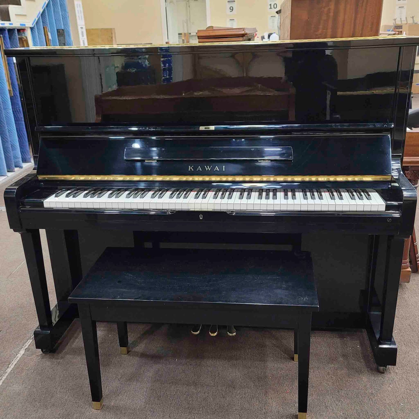 HEIRLOOM RESTORATION 1991 Kawai NS-20A 48" Polished Black Commissioned Upright Piano