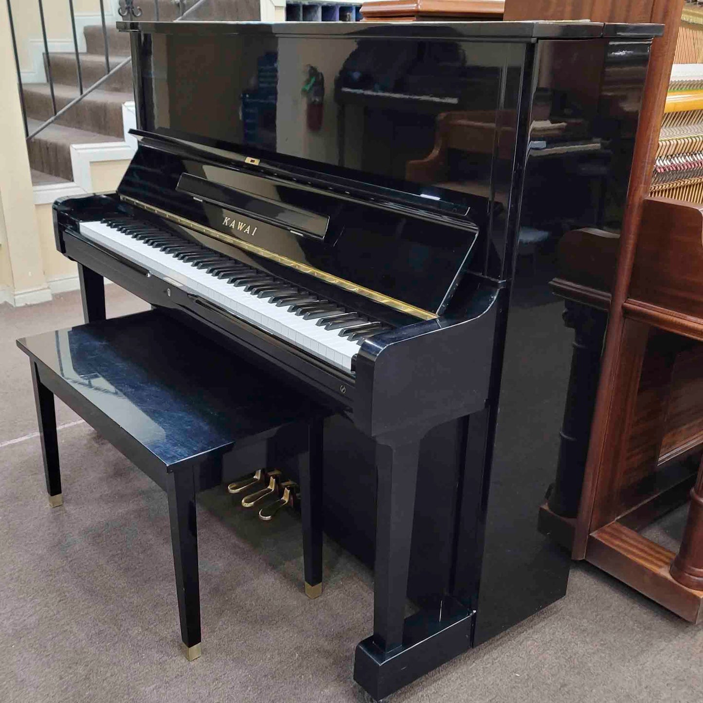HEIRLOOM RESTORATION 1991 Kawai NS-20A 48" Polished Black Commissioned Upright Piano