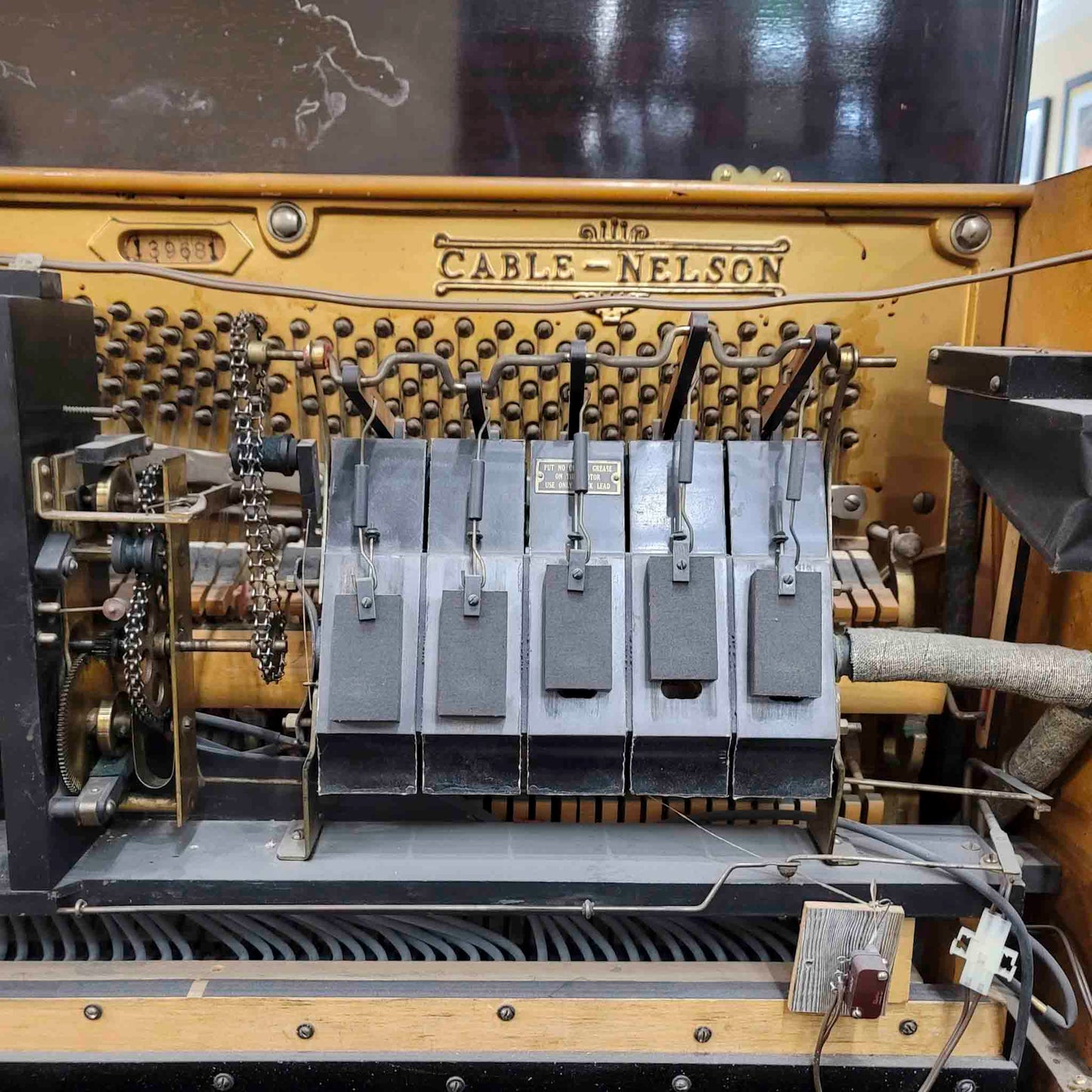 CURRENT SHOP WORK 1923 Cable-Nelson 54" Wood Finish Commissioned Upright Piano