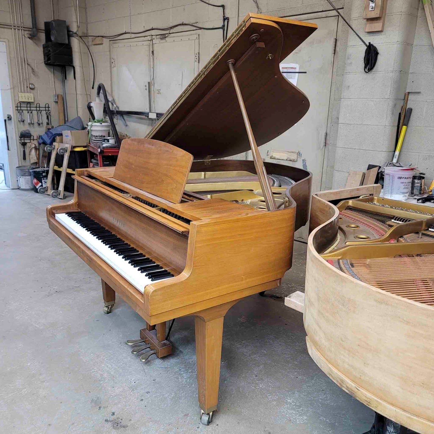 HEIRLOOM REFINISHING 1970 Yamaha G1 5'3" Walnut Wood Finish Commissioned Grand Piano