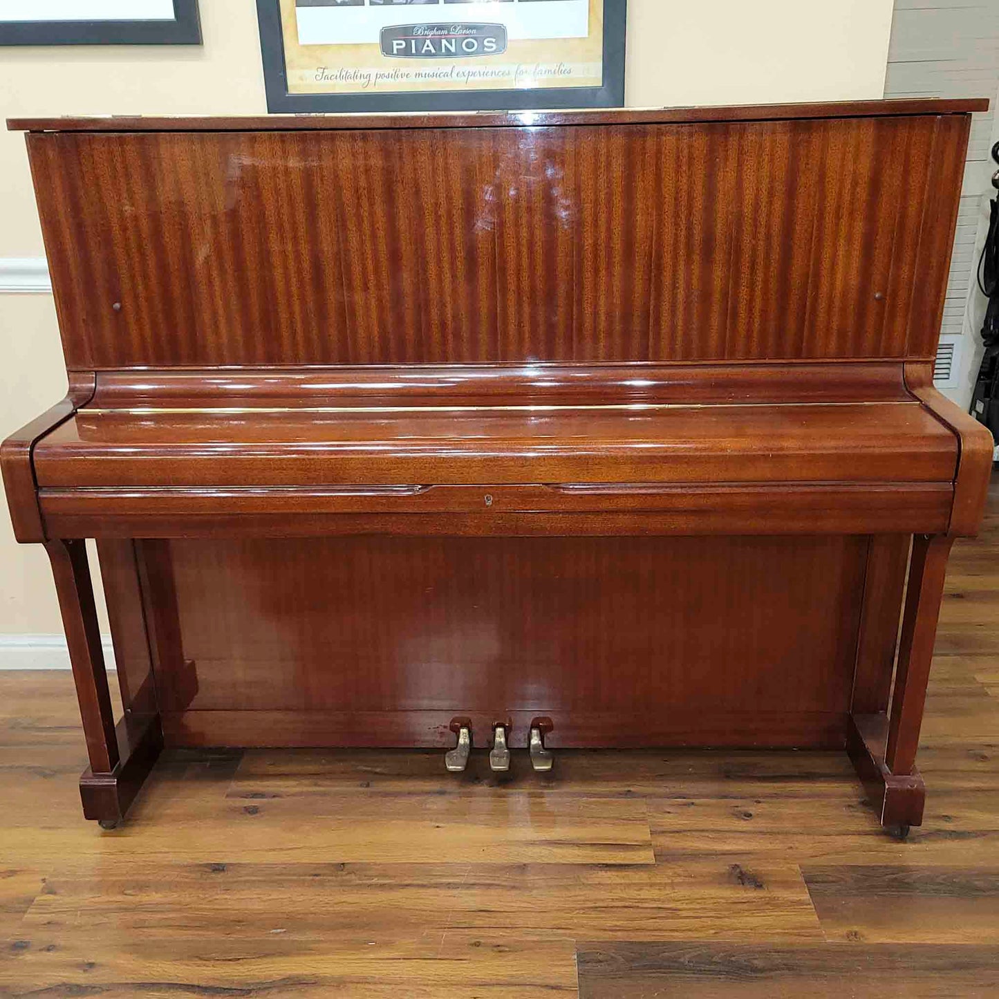 CURRENT SHOP WORK 1973 Yamaha U1 48" Polished Mahogany Finish Commissioned Upright Piano