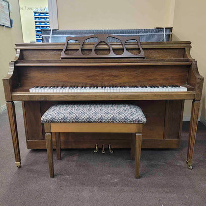 HEIRLOOM REFINISHING 1972 Astin Weight 42" Walnut Wood Finish Commissioned Console Piano