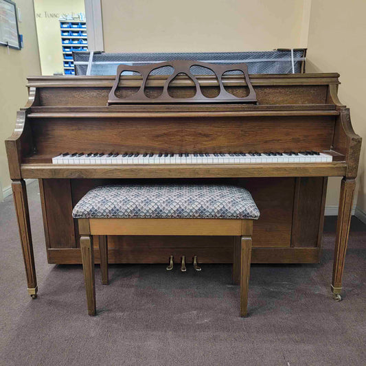 CURRENT SHOP WORK 1972 Astin Weight 42" Walnut Wood Finish Commissioned Console Piano