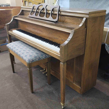 HEIRLOOM REFINISHING 1972 Astin Weight 42" Walnut Wood Finish Commissioned Console Piano