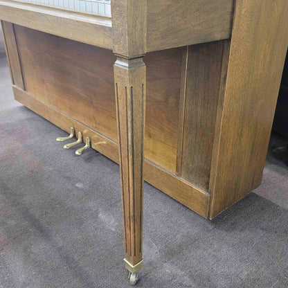 HEIRLOOM REFINISHING 1972 Astin Weight 42" Walnut Wood Finish Commissioned Console Piano