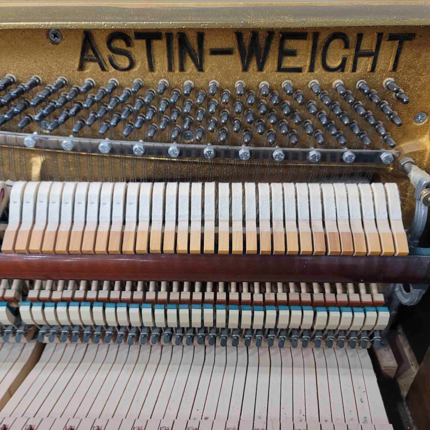 HEIRLOOM REFINISHING 1972 Astin Weight 42" Walnut Wood Finish Commissioned Console Piano