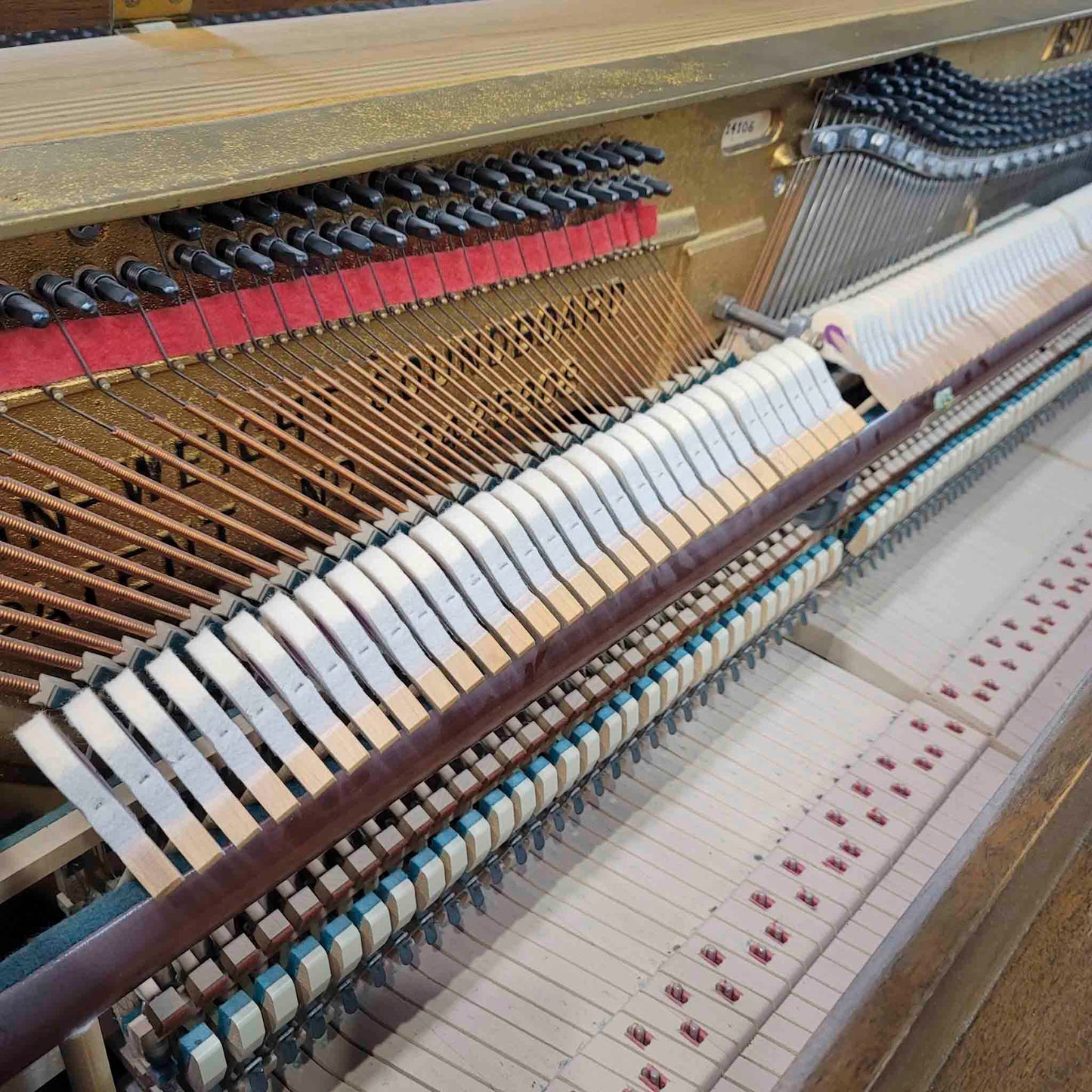 HEIRLOOM REFINISHING 1972 Astin Weight 42" Walnut Wood Finish Commissioned Console Piano