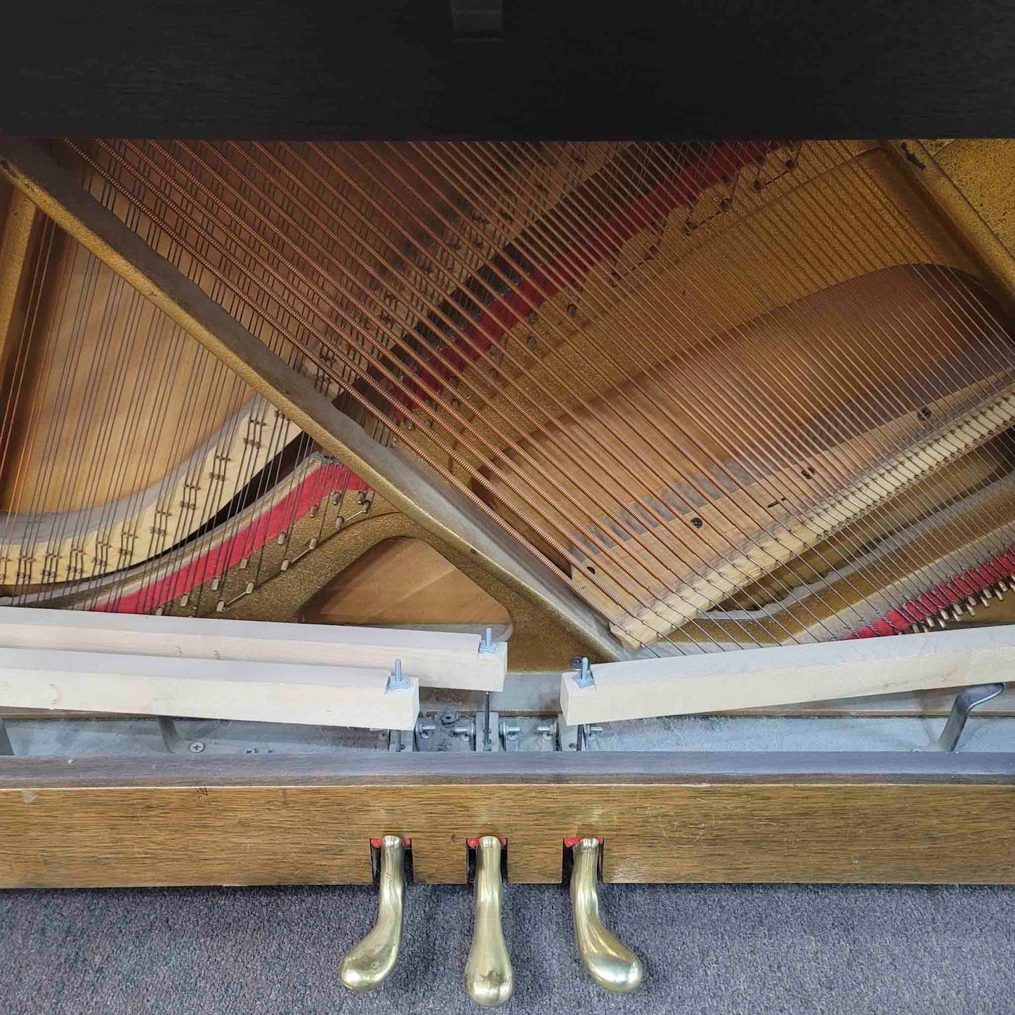 HEIRLOOM REFINISHING 1972 Astin Weight 42" Walnut Wood Finish Commissioned Console Piano