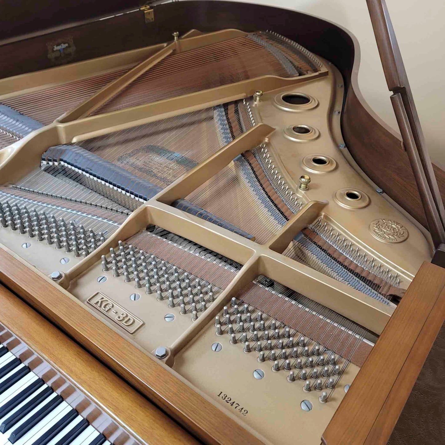 AVAILABLE TO RESTORE: CALL FOR CUSTOM PRICING- 1982 Kawai KG-3D 5'10" Wood Finish Grand Piano