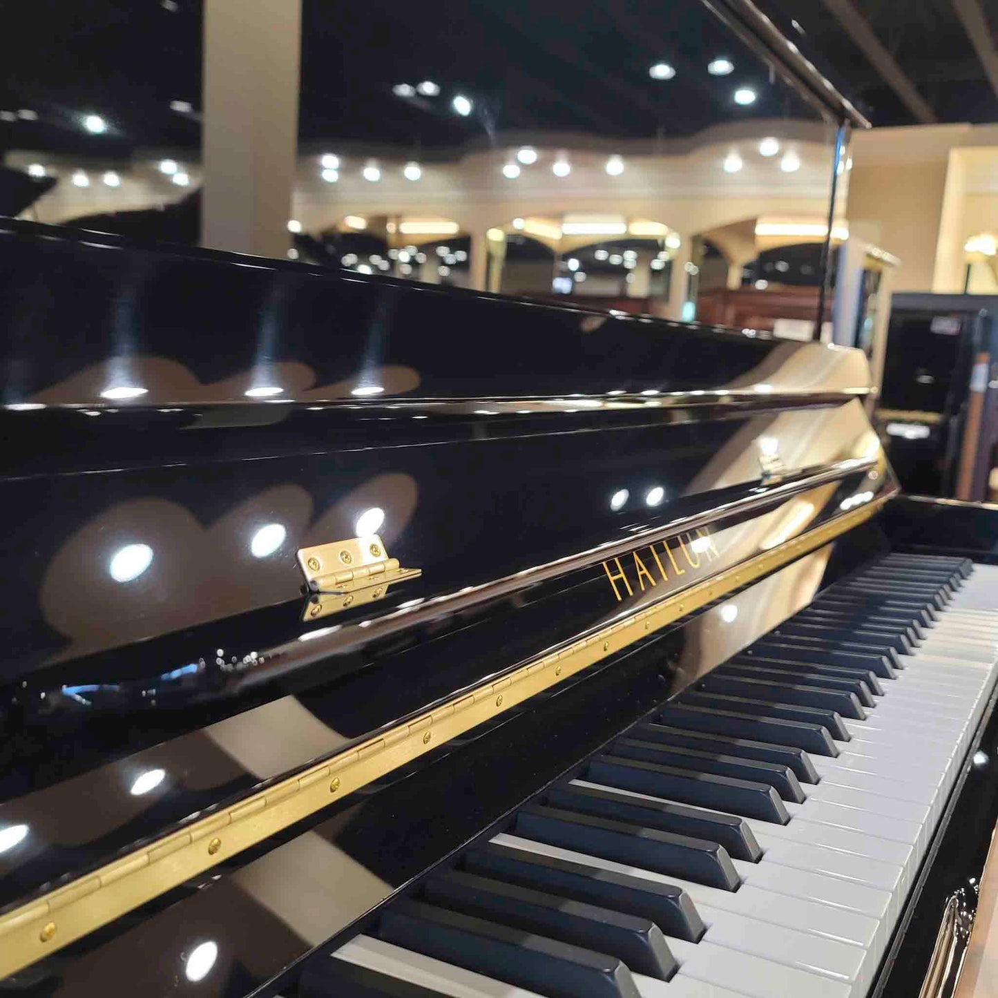 SOLD Hailun 121 48" Polished Black Upright Piano