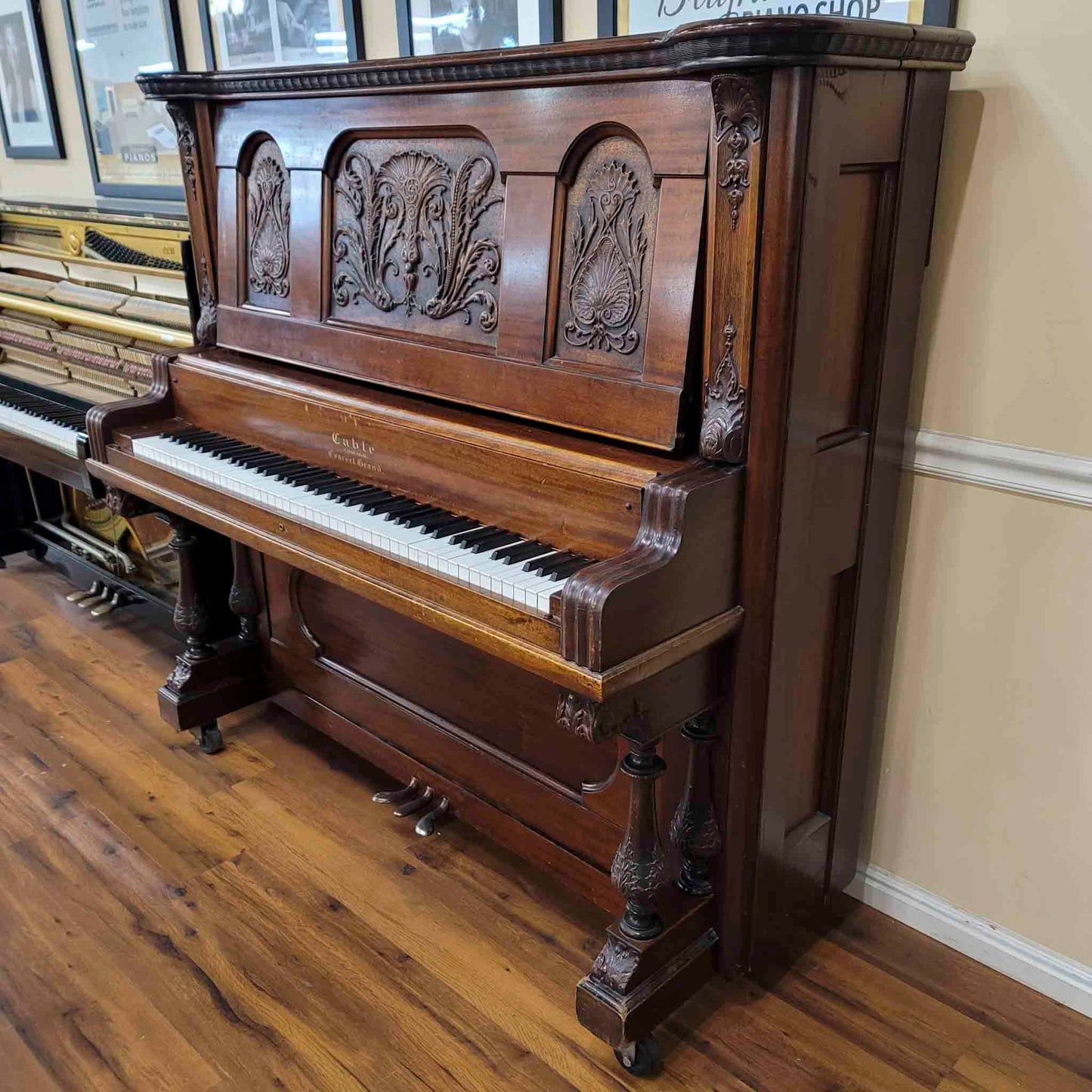 CURRENT SHOP WORK 1893 Cable 60" Wood Finish Commissioned Upright Piano