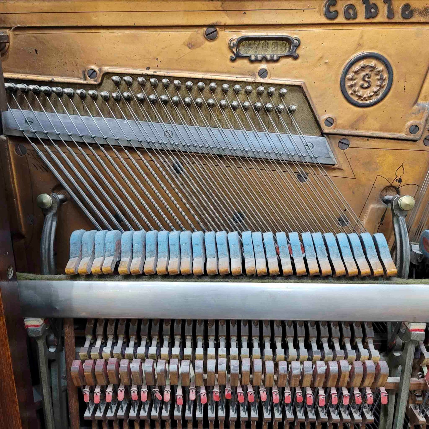 CURRENT SHOP WORK 1893 Cable 60" Wood Finish Commissioned Upright Piano