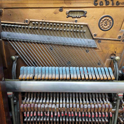 CURRENT SHOP WORK 1893 Cable 60" Wood Finish Commissioned Upright Piano