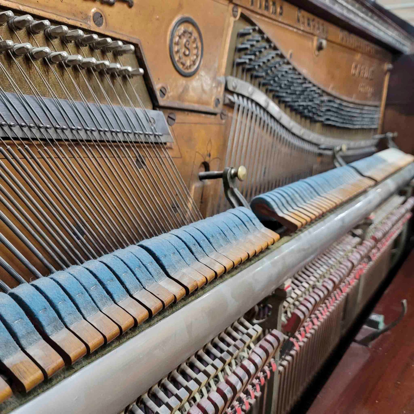 CURRENT SHOP WORK 1893 Cable 60" Wood Finish Commissioned Upright Piano