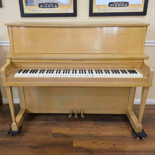 CURRENT SHOP WORK 1954 Kohler & Campbell 46" Light Oak Commissioned Studio Piano