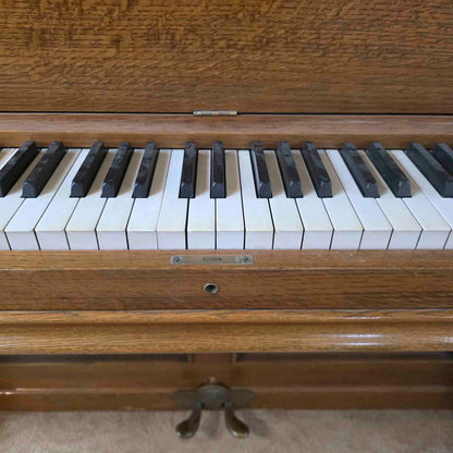AVAILABLE TO RESTORE: CALL FOR CUSTOM PRICING - 1893 Emerson 57.5" Walnut Wood Finish Upright Piano