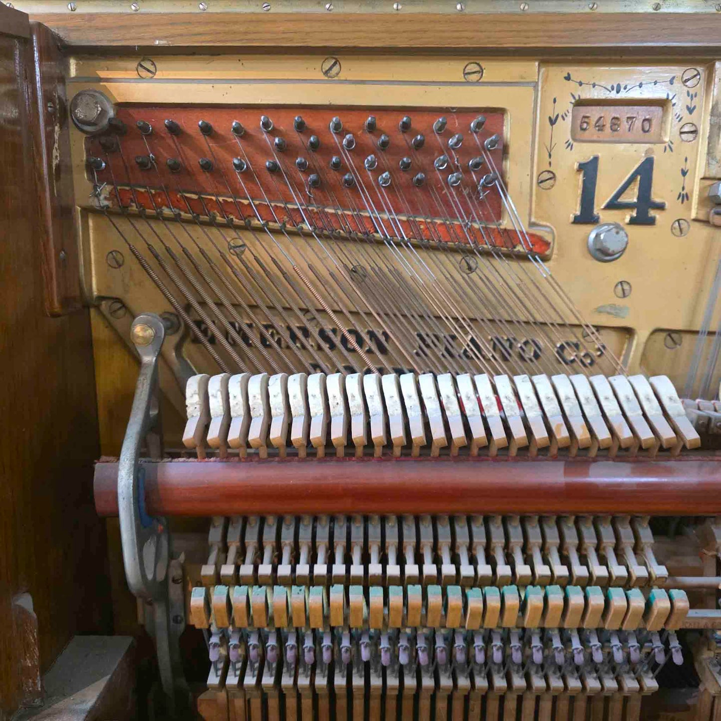 AVAILABLE TO RESTORE: CALL FOR CUSTOM PRICING - 1893 Emerson 57.5" Walnut Wood Finish Upright Piano