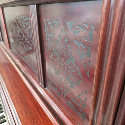 AVAILABLE TO RESTORE: CALL FOR CUSTOM PRICING - 1912 Wing & Son 57" Wood Finish Upright Piano